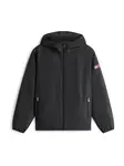 Tommy Jeans Prechodná bunda  tmavosivá / čierna