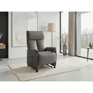 Sit & More RELAXAČNÍ KŘESLO, kůže, mokka