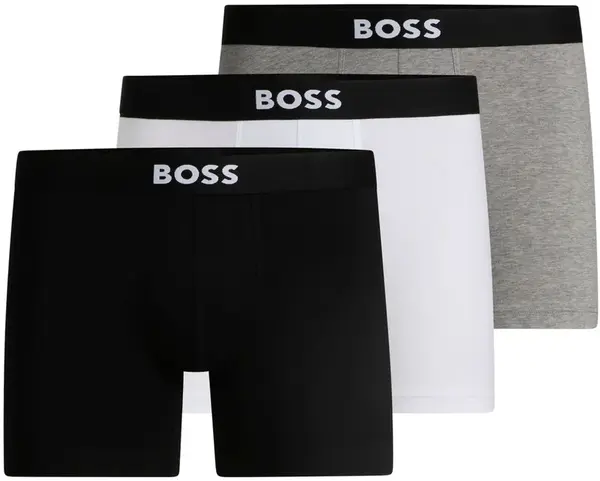BOSS Boxerky  sivá / čierna / biela