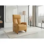 Sit & More RELAXAČNÍ KŘESLO, kůže, curry žlutá