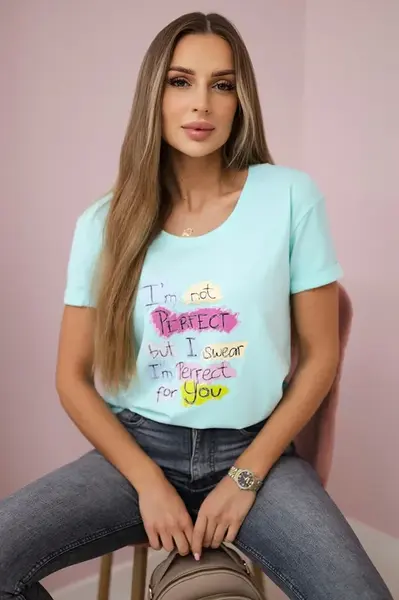 Halenka s potiskem Perfect mint