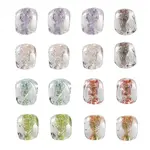 16Pcs 7 Colors Handmade Foil Lampwork Beads