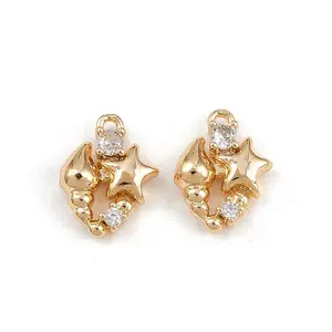 Brass Micro Pave Cubic Zirconia Pendants