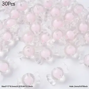 30Pcs Transparent Acrylic Beads