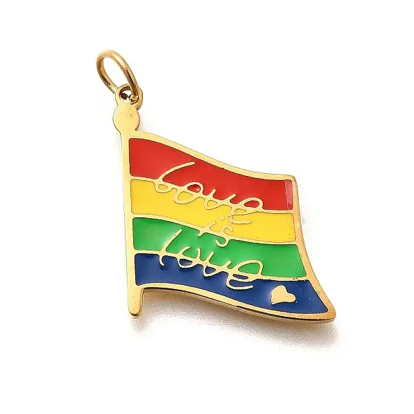 Pride 304 Stainless Steel Enamel Pendants