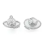 Brass Micro Pave Clear Cubic Zirconia Pendants