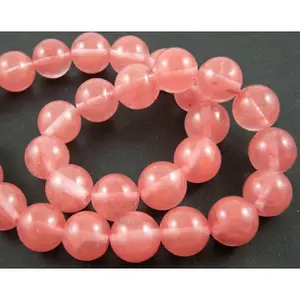 Cherry Quartz Glass Beads Strands