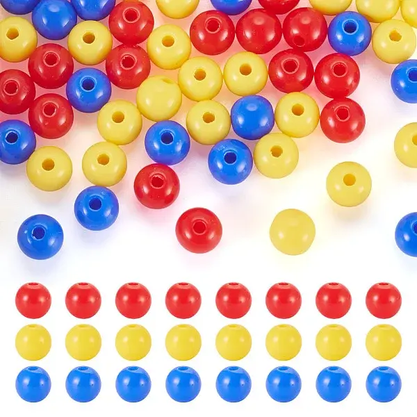 10G Opaque Acrylic Beads
