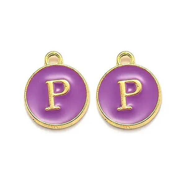 Golden Plated Alloy Enamel Charms