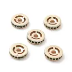 Brass Micro Pave Cubic Zirconia Beads