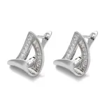Brass Triangle Hoop Earrings