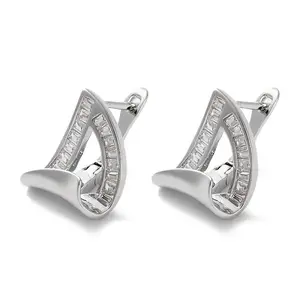 Brass Triangle Hoop Earrings