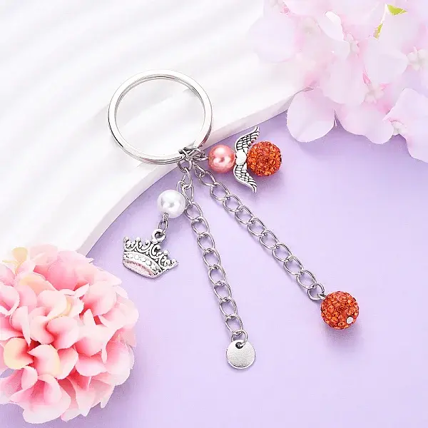 Glass Pearl & Alloy Keychian