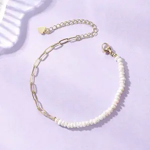 Brass Paperclip Chains Bracelets
