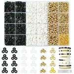 DIY Round/Flat Round Polymer Clay & CCB Plastic Beads Bracelets Making Kits