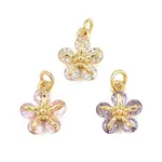 Brass Pave Cubic Zirconia Charms