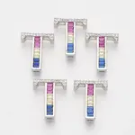 Brass Cubic Zirconia Slide Charms