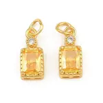 Brass Pave Cubic Zirconia Charms
