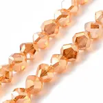 Transparent Electroplate Glass Beads Strands