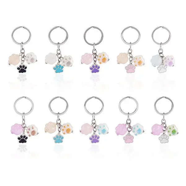 Alloy Enamel & Acrylic Keychain