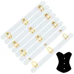 4 Pairs Stainless Steel Corset Busk