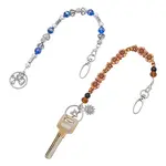 2Pcs Acrylic & Glass Keychain
