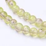 Spray Painted Crackle Glass Beads Strands