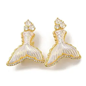Brass Micro Pave Cubic Zirconia Pendants