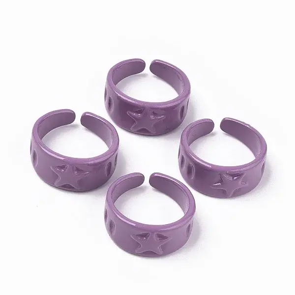 Spray Painted Alloy Cuff Rings