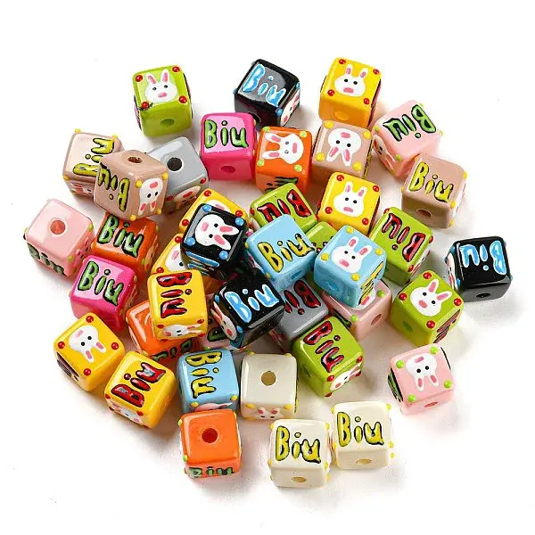 Opaque Acrylic European Beads