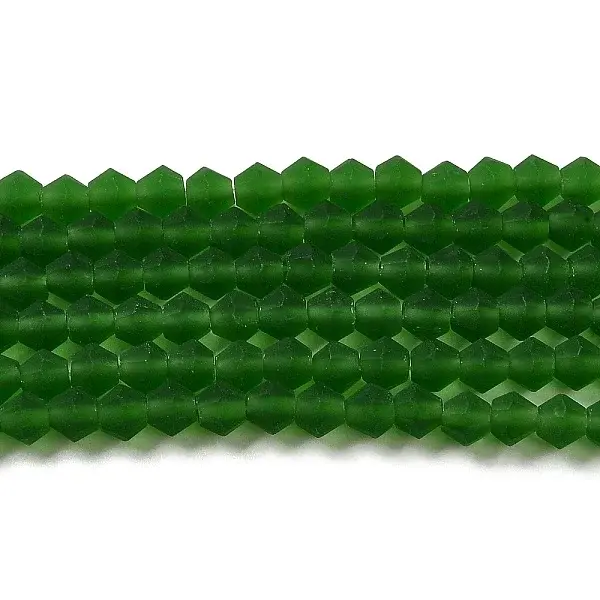 Imitate Austrian Crystal Frosted Glass Beads Strands