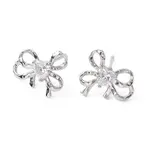 Bowknot Brass Stud Earrings
