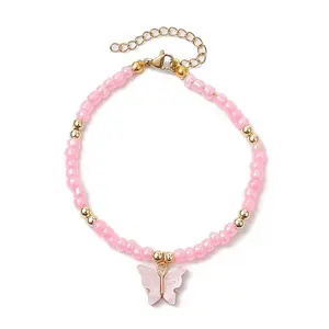 Butterfly Alloy Acrylic Charm Bracelets