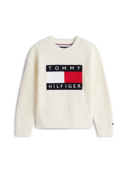 TOMMY HILFIGER Sveter 'Heritage'  červená / čierna / biela