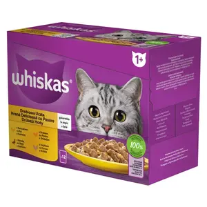 Whiskas výběr drůbeže v kapsičkách pro dospělé kočky 4 x (12 x 85 g)