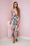 Dress with leaf motif powder pink