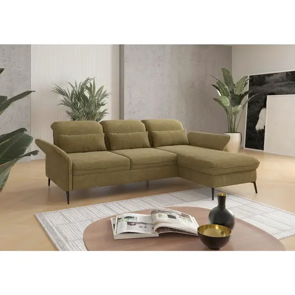 Sit & More ROHOVÁ SEDAČKA, textil, olivově zelená