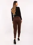 Hnědé jednobarevné kalhoty