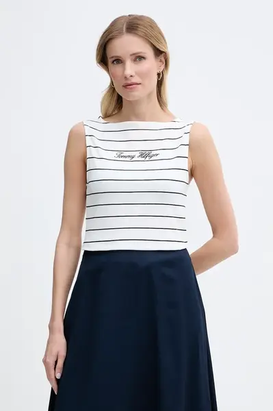 Tommy Hilfiger top dámský bavlněný s elastanem