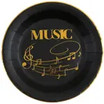 Talíře černé Music 10ks
