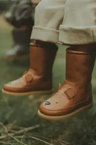 Donsje  Dětské kožené zimní boty  Wadudu Classic Boots Bear