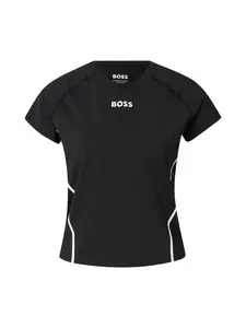 BOSS Tričko 'Elogofit2'  čierna / biela