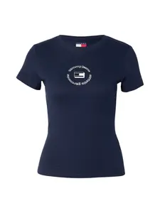 Tommy Jeans Tričko 'ESS'  námornícka modrá / biela