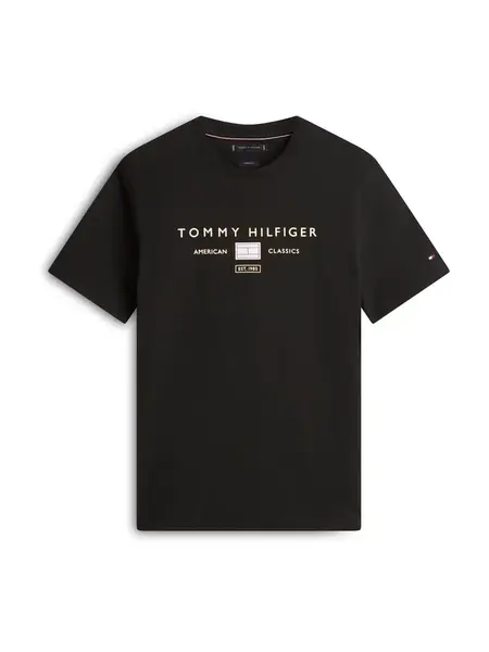 TOMMY HILFIGER Tričko  čierna / biela