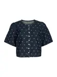 VILA Blúzka 'VIPAL'  tmavomodrá / modrá denim