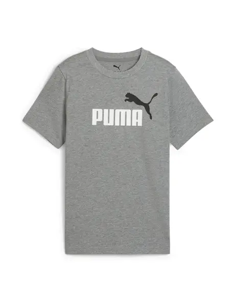 PUMA Tričko 'Essentials No.1'  sivá melírovaná / čierna / biela