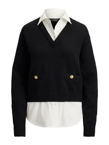 Lauren Ralph Lauren Sveter  čierna / biela