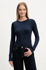 Tommy Jeans  tričko s dlouhým rukávem dámské bavlněné s elastanem
