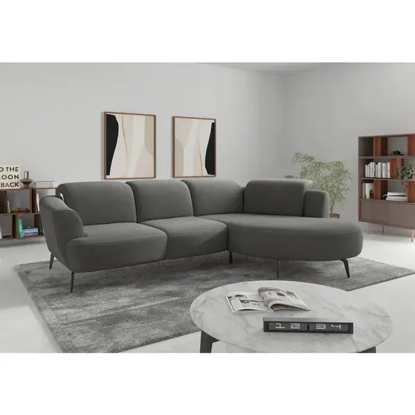 Sit & More ROHOVÁ SEDAČKA, textil, jílová barva