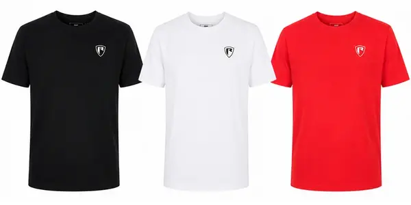Fox rage tričko t-shirt set 3 kusov - čierna červená biela - s